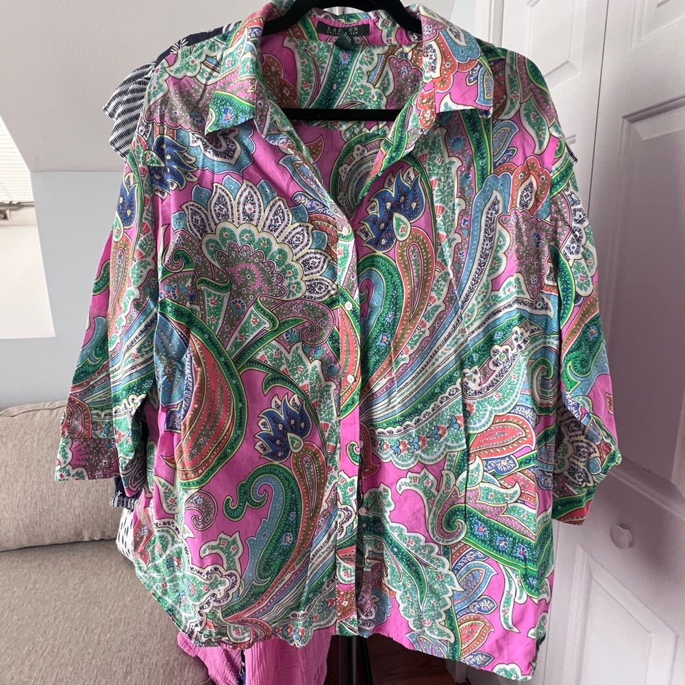 Ralph Lauren Multicolor Paisley Blouse